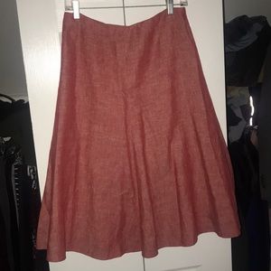 Banana Republic Linen skirt size 4 red